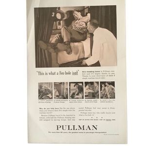 Vintage 1945 Pullman Rail What a Fox Hole Ad Advertisement